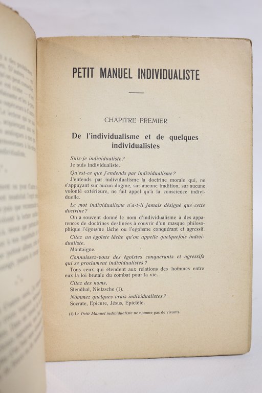Petit manuel individualiste