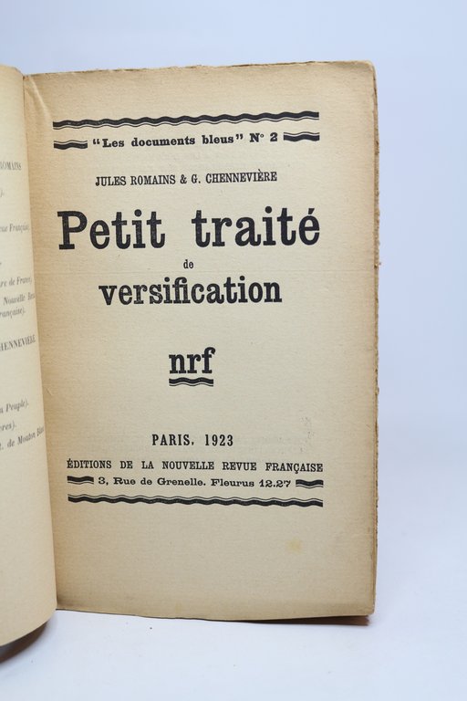 Petit traité de versification