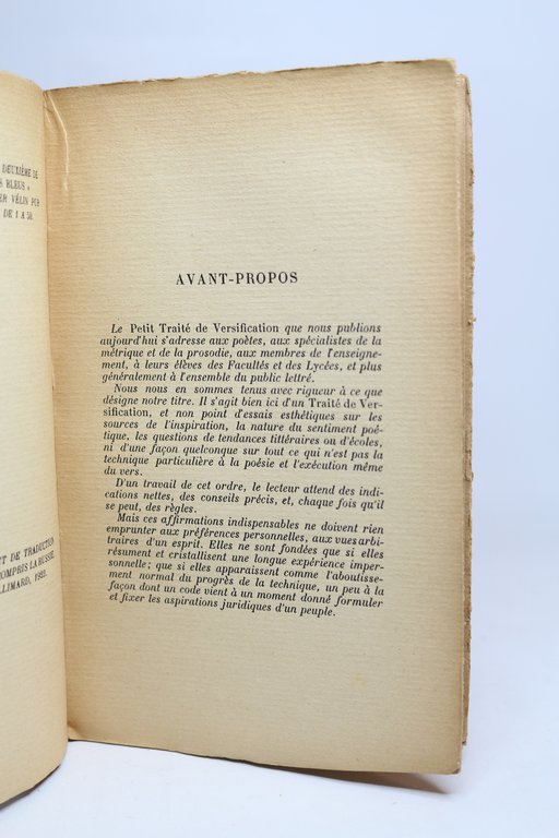 Petit traité de versification