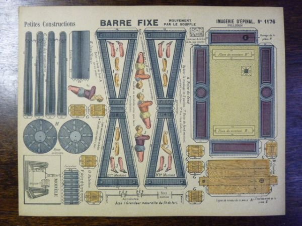 Petites constructions : Barre fixe. Imagerie d'Épinal Pellerin n°1176.