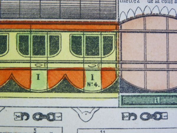 Petites constructions : Wagons. Imagerie d'Épinal Pellerin n°1205.