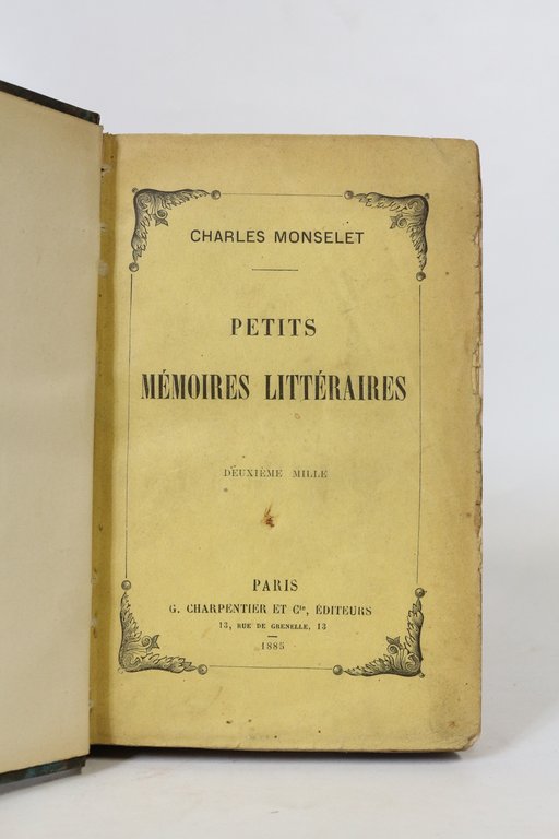Petits mémoires littéraires