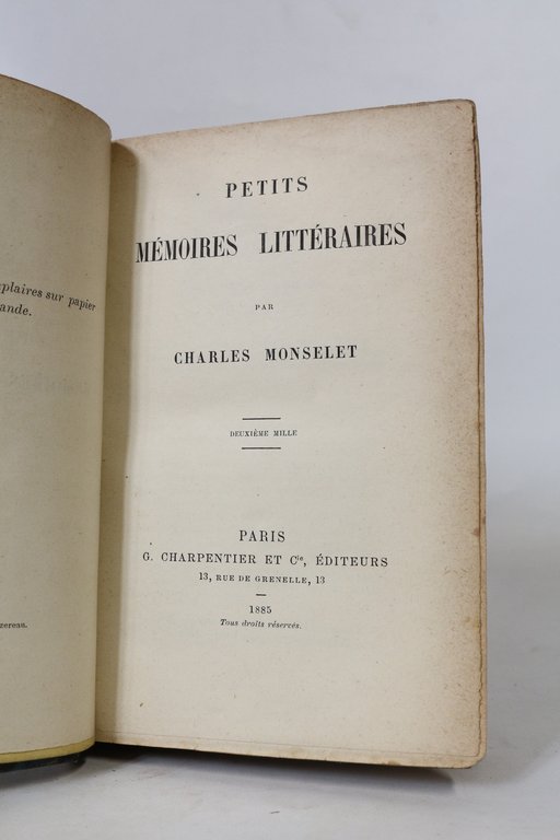 Petits mémoires littéraires