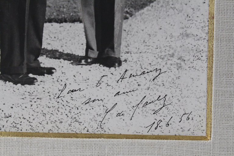 Photographie originale dédicacée de Charles De Gaulle à Emilien Amaury