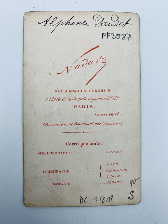 [Photographie] Portrait photographique de Alphonse Daudet