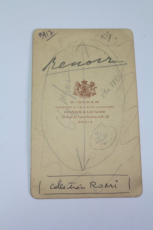 [PHOTOGRAPHIE] Portrait photographique de jeunesse d'Auguste Renoir en médaillon