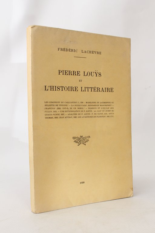 Pierre Louÿs et l'histoire littéraire