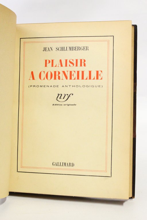 Plaisir à Corneille (promenade anthologique)