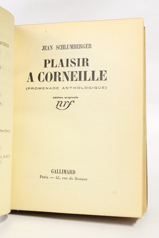 Plaisir à Corneille (promenade anthologique)