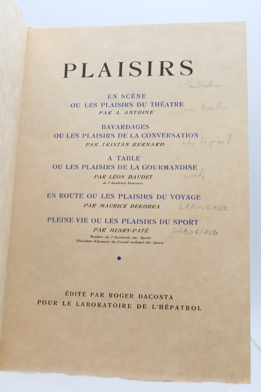 Plaisirs