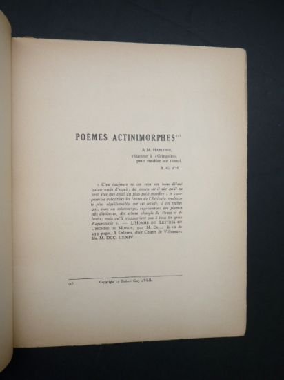 Poèmes actinimorphes