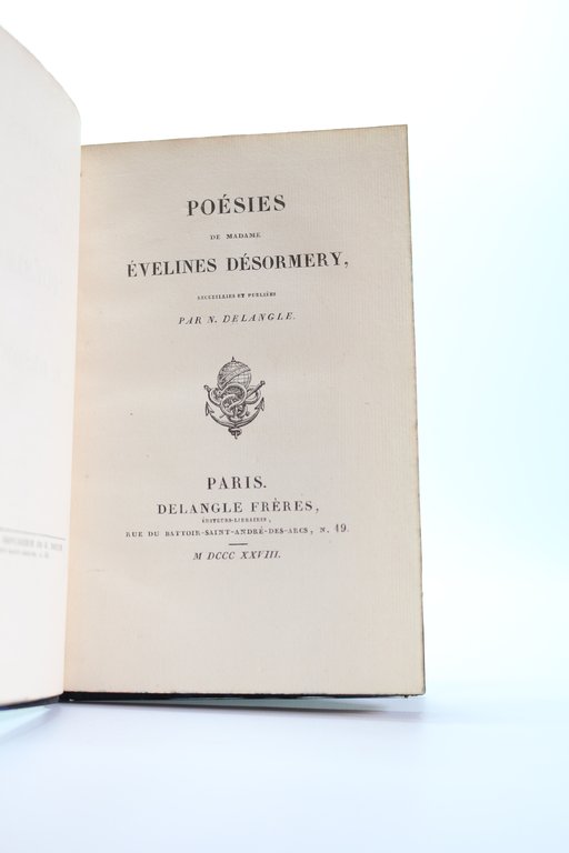 Poésies de madame Evelines Désormery