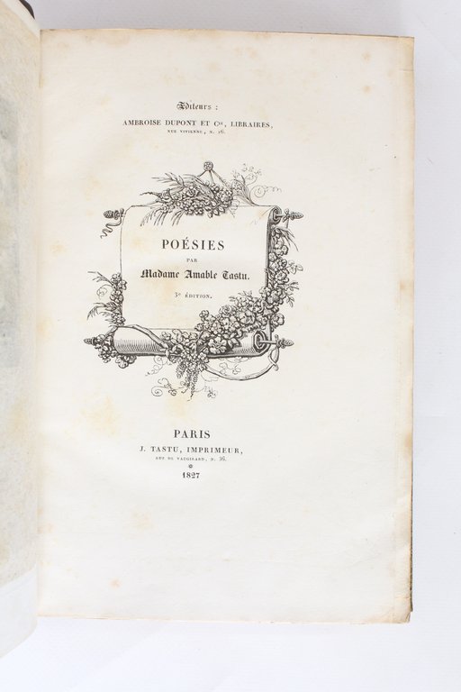 Poésies de Mme. Tastu