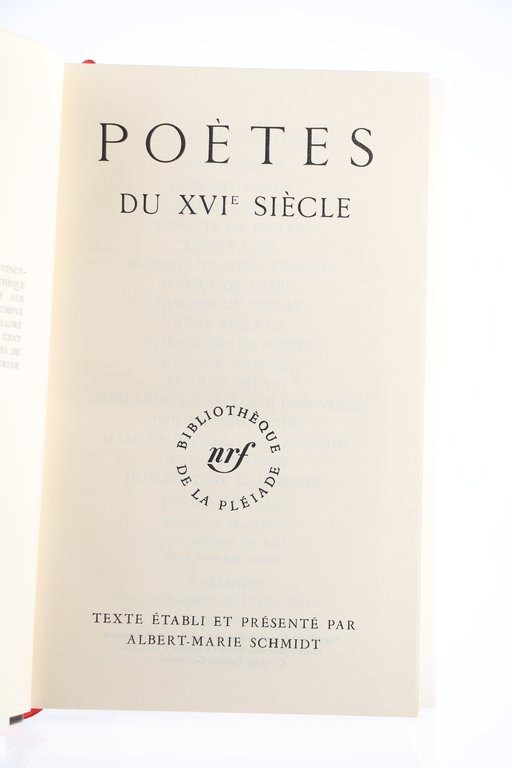 Poètes du XVIème siècle