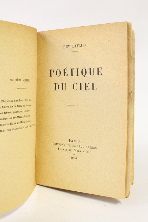 Poétique du ciel