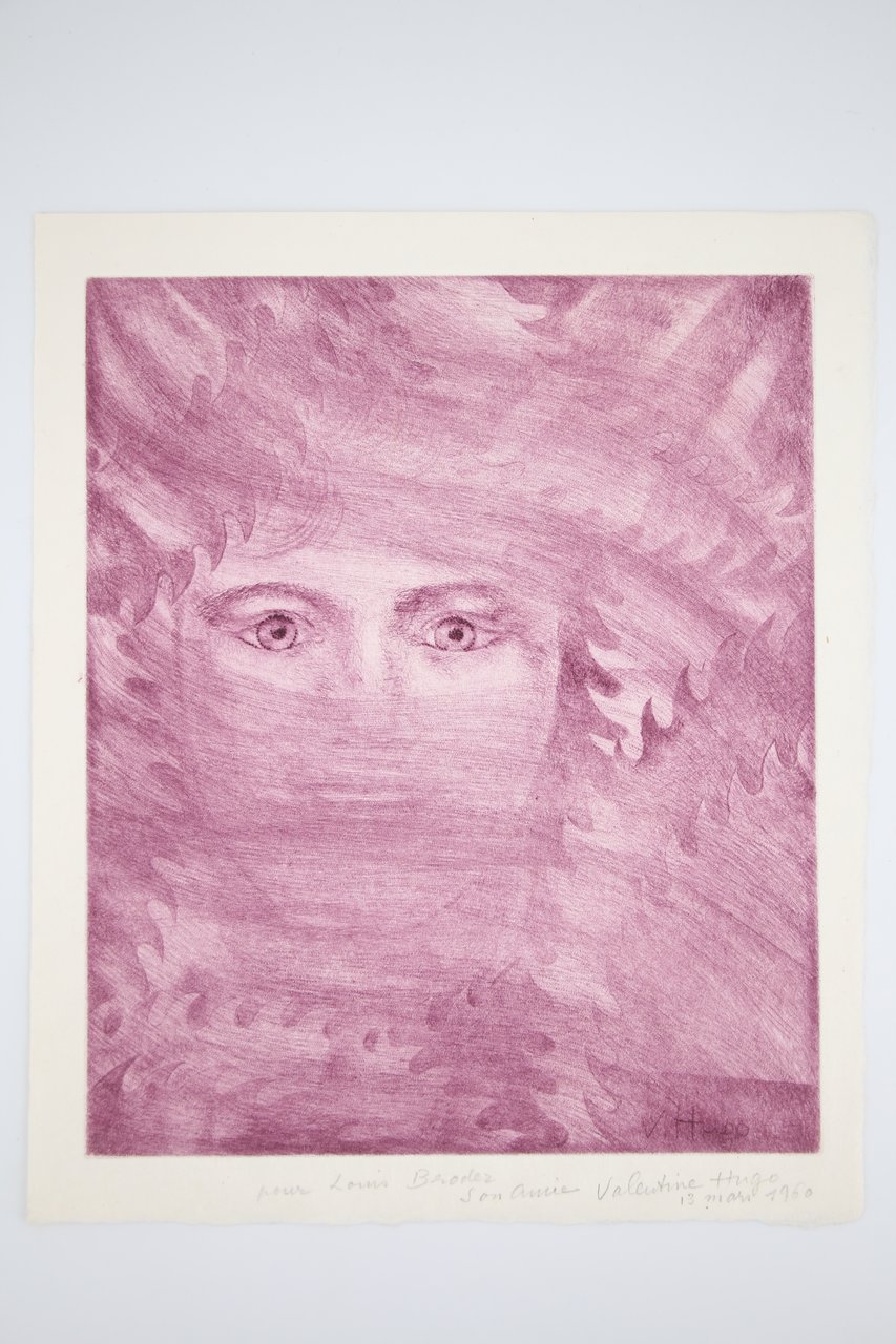 Pointe sèche originale signée - Portrait de René Crevel