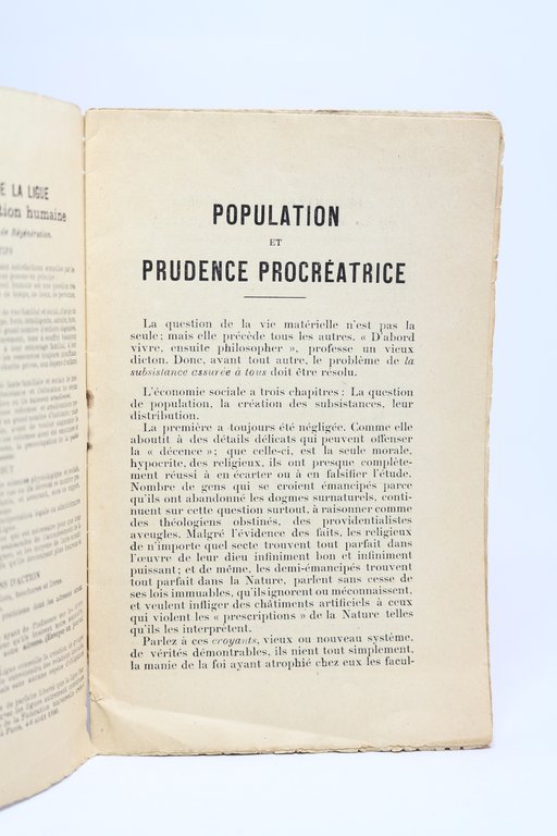 Population et prudence procréatrice