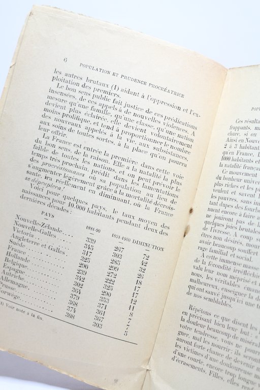 Population et prudence procréatrice