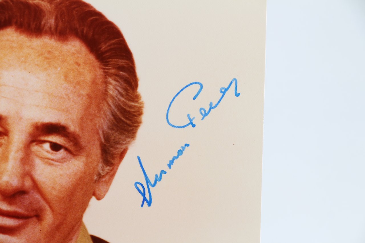 Portrait photographique signé de Shimon Peres