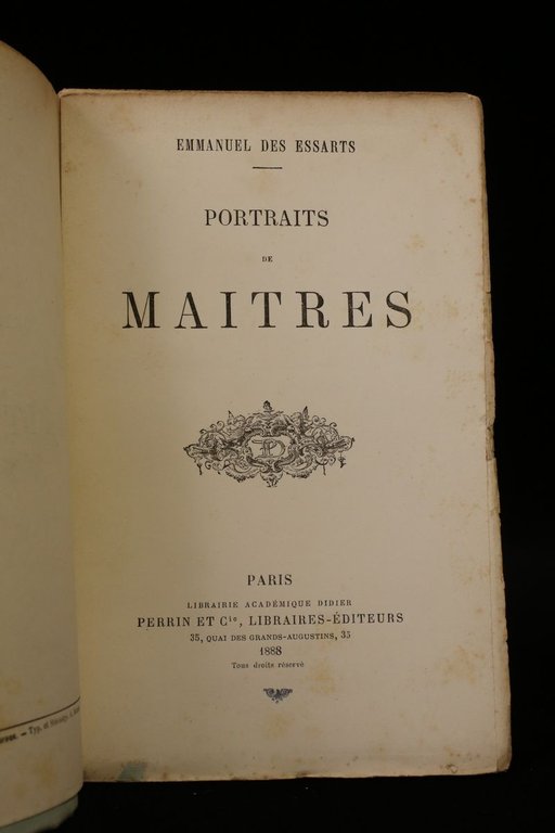 Portraits et maîtres