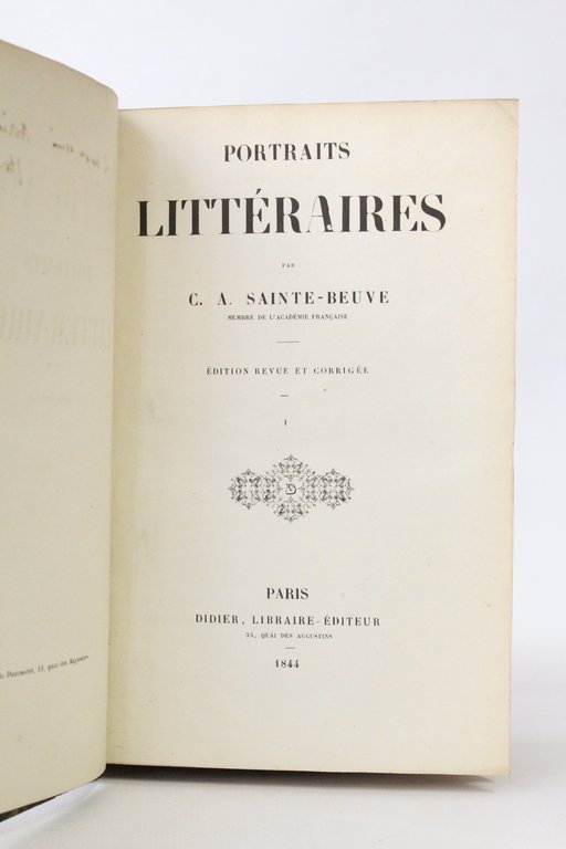 Portraits littéraires. Volume I seul