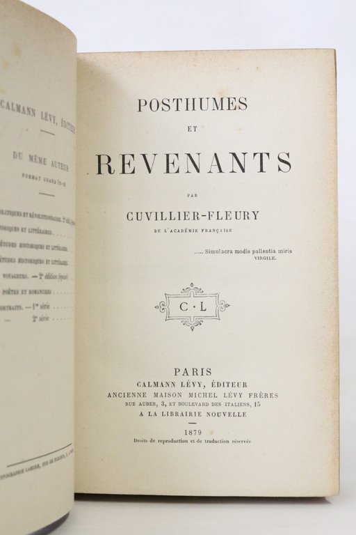 Posthumes et revenants