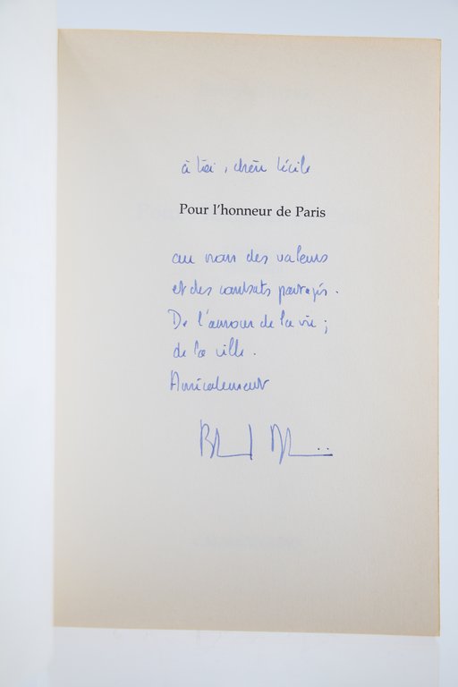 Pour l'Honneur de Paris. Chronique 1977-2020