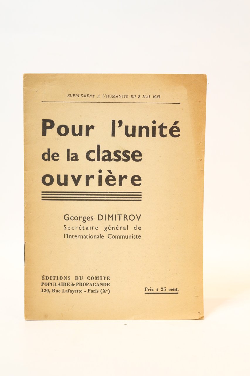 Pour l'unité de la classe ouvrière