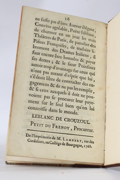 Précis pour la demoiselle Leblanc de Crouzoul contre le sieur …