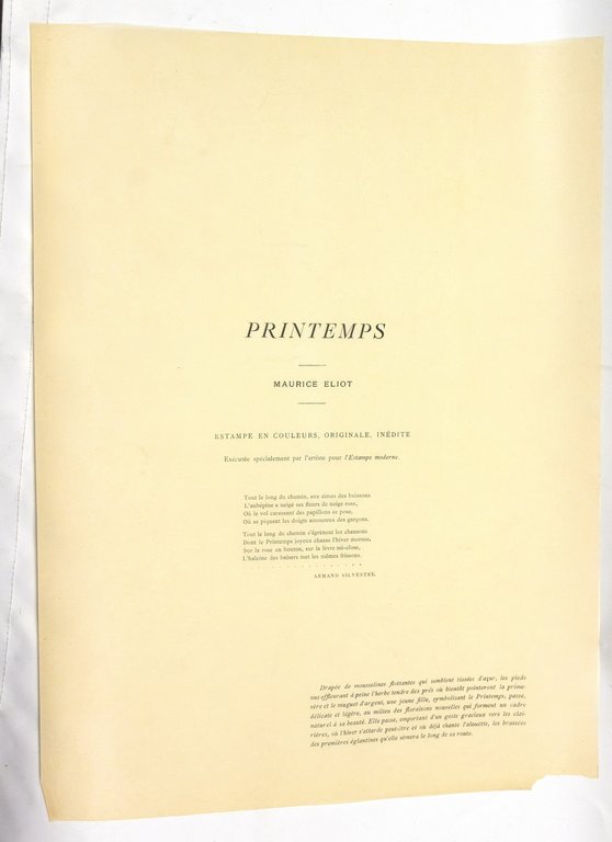 "Printemps" - Lithographie originale sur Japon - L'Estampe Moderne