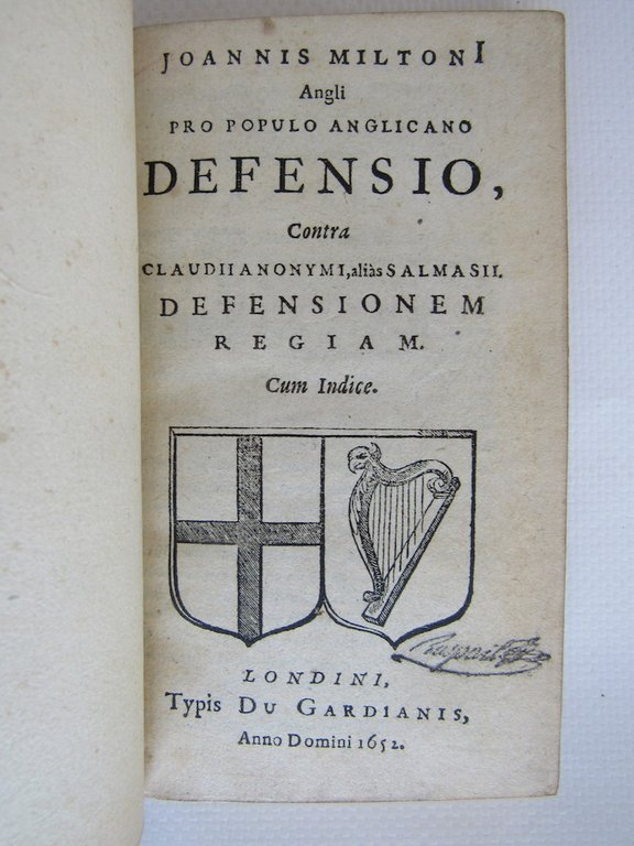 Pro populo Anglicano defensio contra Claudii anonymi, alias Salmasii Defensionem …