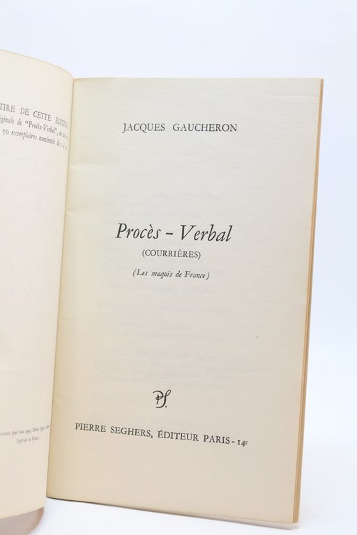 Procès-verbal