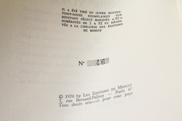 Projet pour une révolution à New York