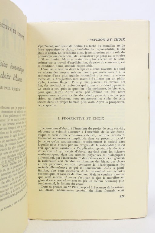 Prospective et utopie - In Esprit N°346 de la 34ème …