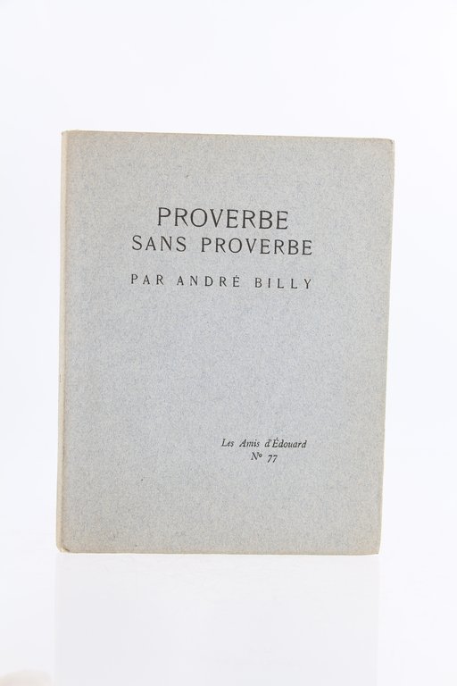 Proverbe sans Proverbe