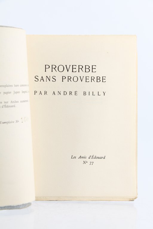 Proverbe sans Proverbe