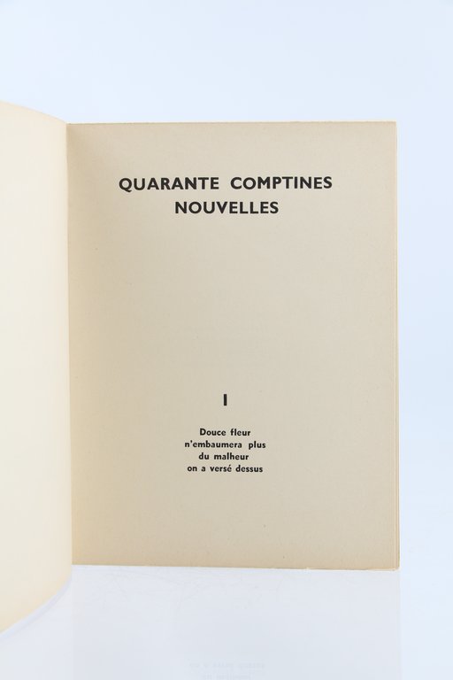 Quarante Comptines nouvelles