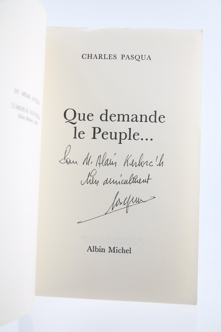 Que demande le Peuple.