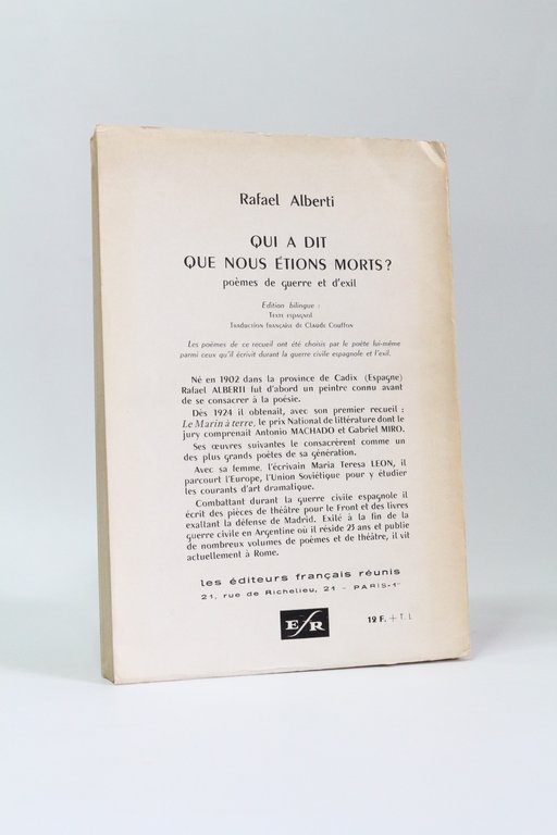 Qui a dit que nous étions morts ? Poèmes de …