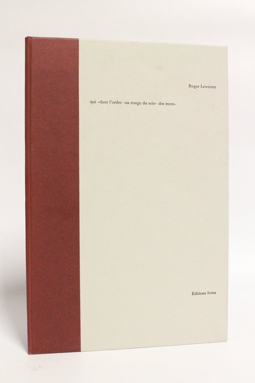 Qui-dans l'ordre-au rouge du soir-des mots-