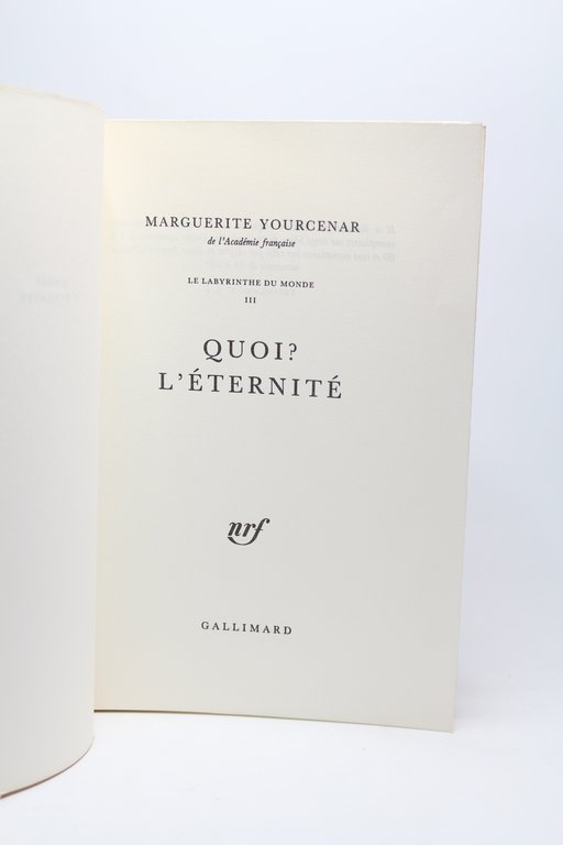 Quoi ? L'éternité