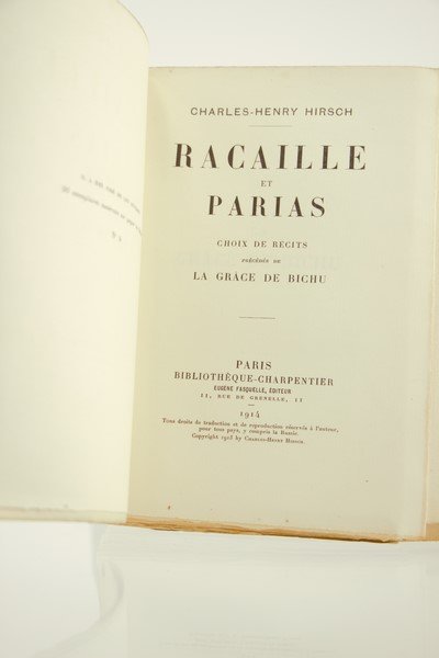 Racaille et parias précédés de La grâce de Bichu
