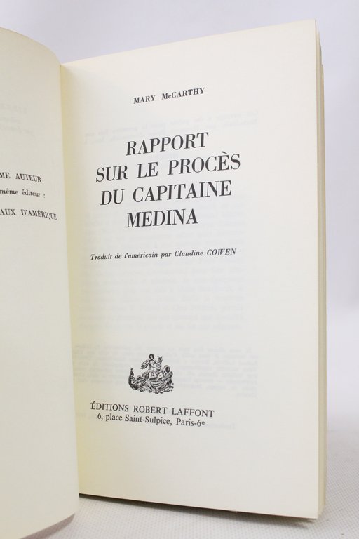 Rapport sur le procès du capitaine Medina accusé d'avoir, le …