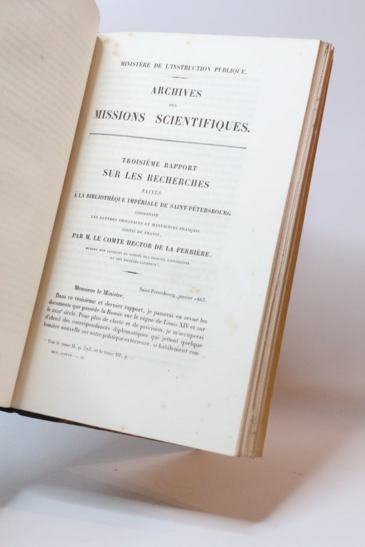 Rapport sur les recherches faites à la Bibliothèque impériale de …