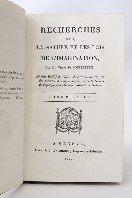 Recherches sur la nature et les lois de l'imagination