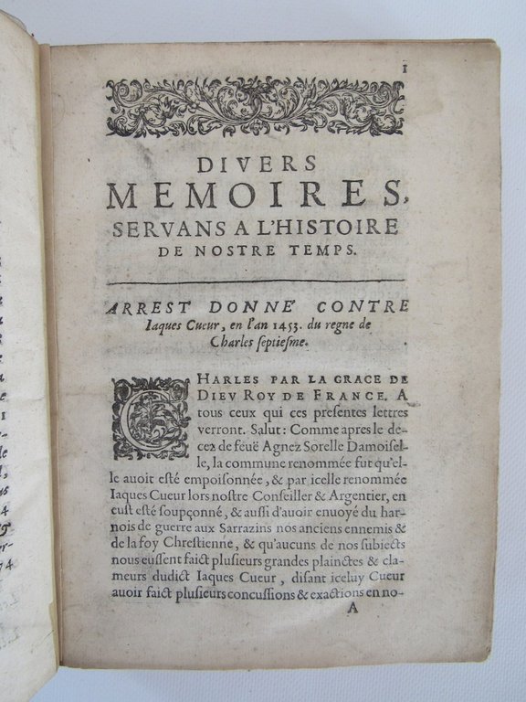 Recueil de divers memoires, harangues, remonstrances, et lettres servans à …
