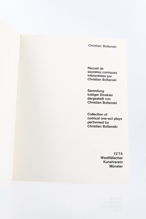 Recueil de Saynètes comiques interprétées par Christian Boltanski