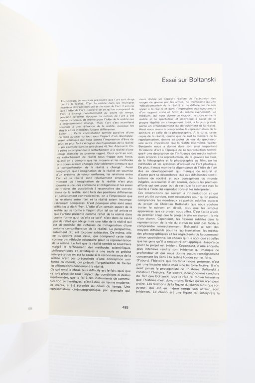 Recueil de Saynètes comiques interprétées par Christian Boltanski