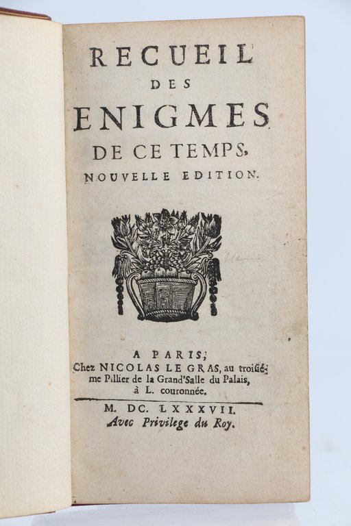Recueil des enigmes de ce temps