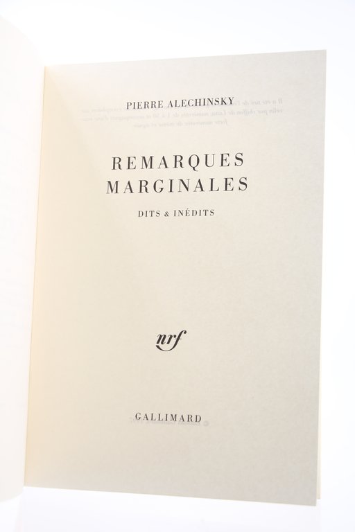 Remarques marginales